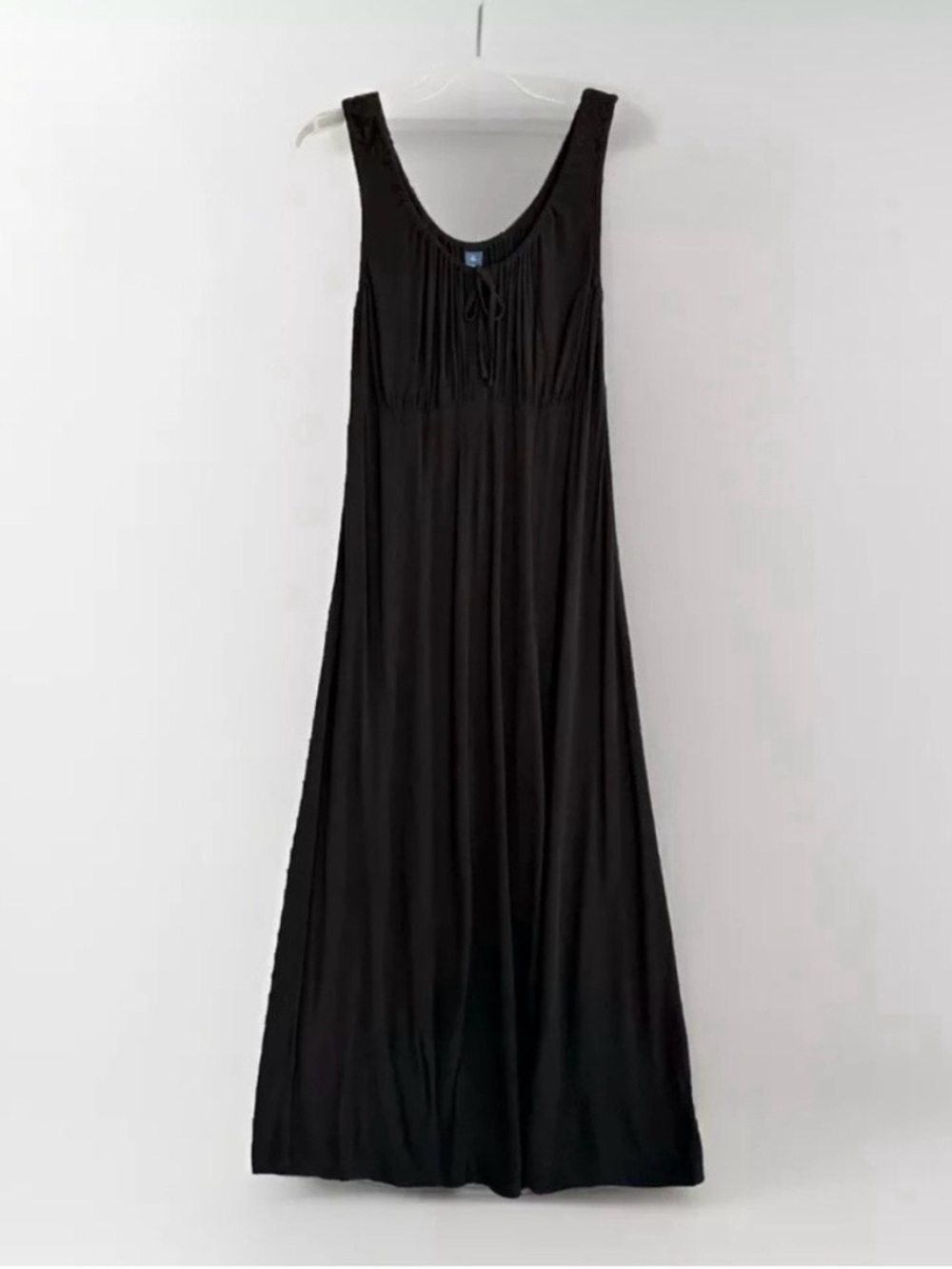 Old Navy Sleeveless Crepe Midi Dress Womens Medium Tall Black Whimsigoth NWT